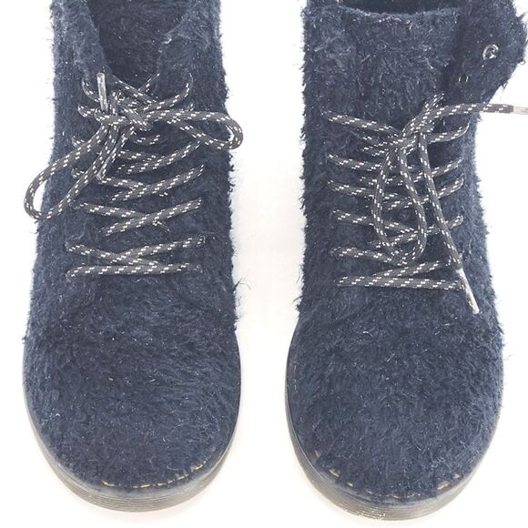 Dr Martens Junior 1460 Pascal Tinsel Faux Fur Lace Up Boots Girls Size 2 Black - Picture 5 of 9